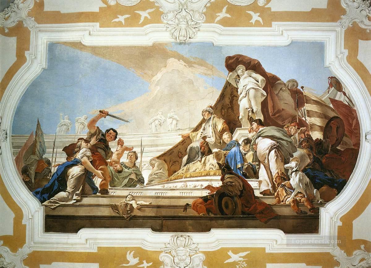 Palacio Patriarca El juicio de Salomón Giovanni Battista Tiepolo Pintura al óleo